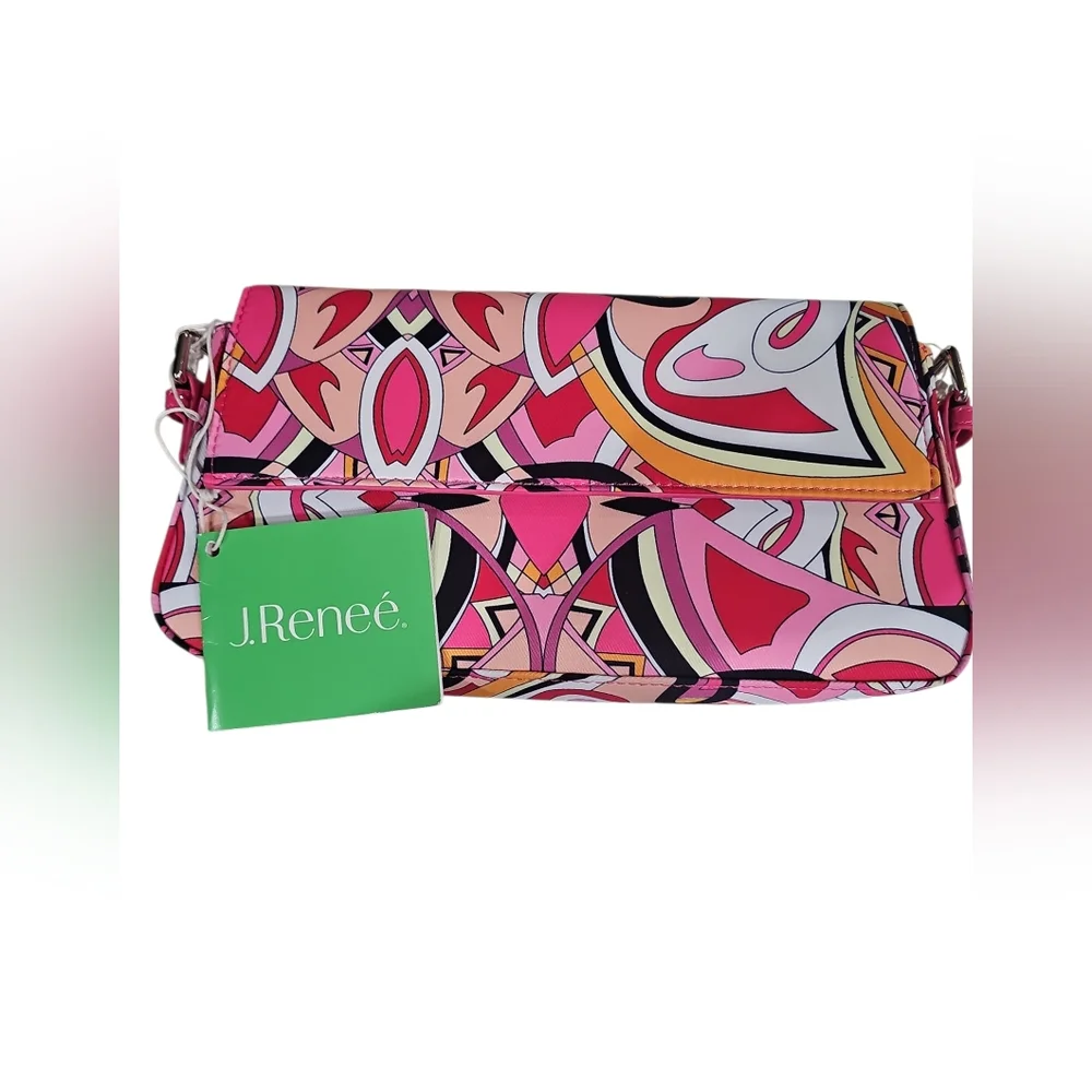 J.reneé 10522 FAPRP PINK/RED/PURPLE/BLACK MULTI... Purse NWT